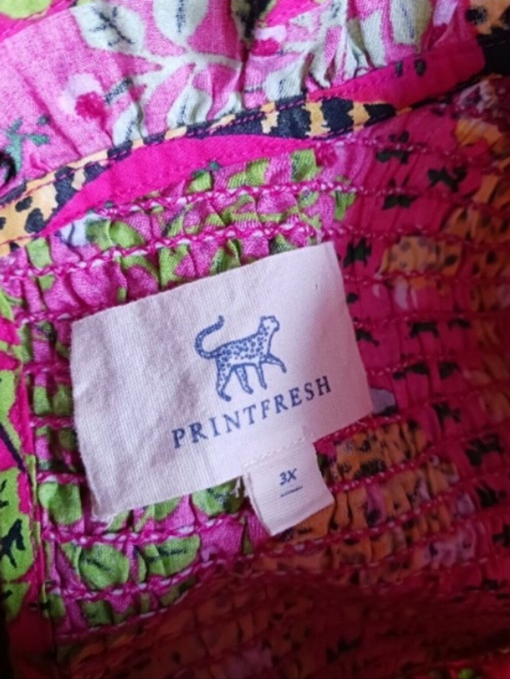 NWT Printfresh Cotton, Floral Dress Size 3X - Picture 9 of 9